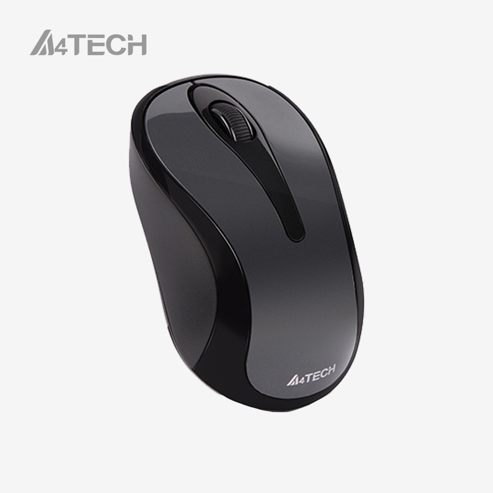 A4Tech G3-280NS 2.4G Optical Wireless Mouse, Silent Clicks, Glossy Grey