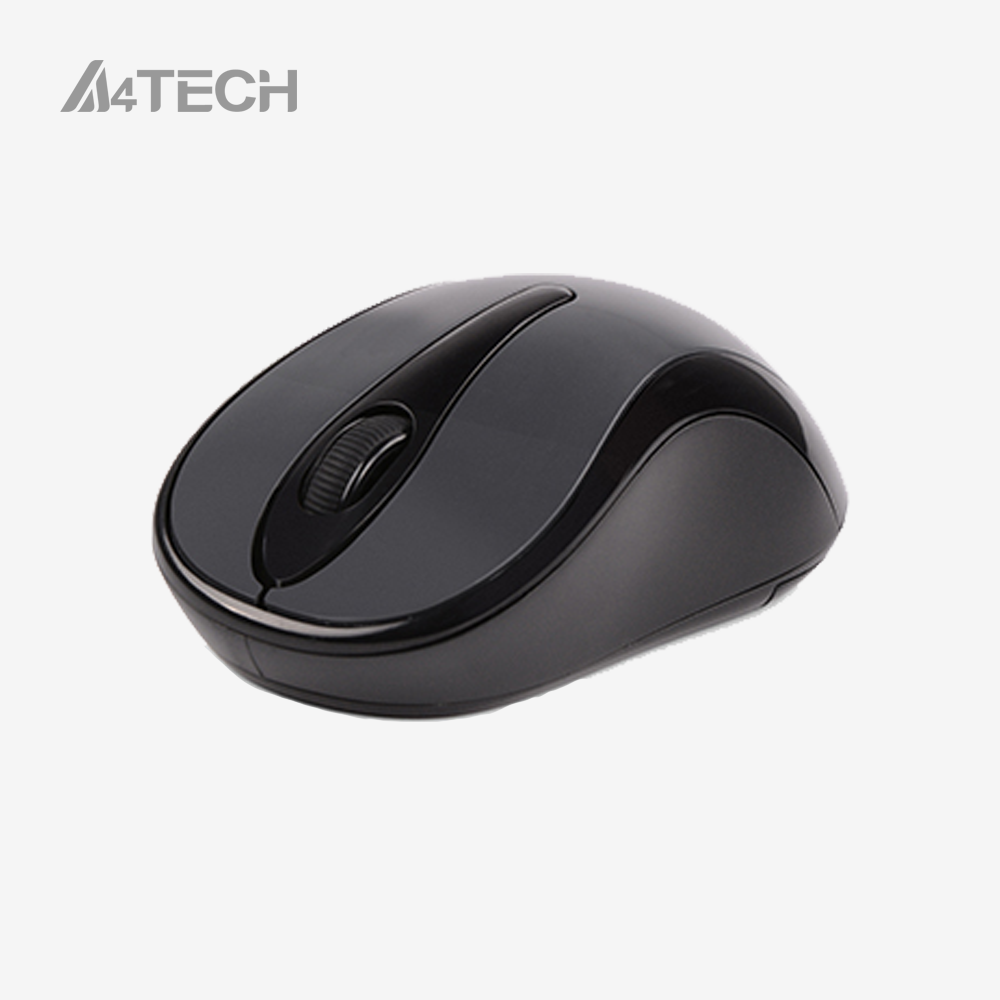 A4Tech G3-280NS 2.4G Optical Wireless Mouse, Silent Clicks, Glossy Grey