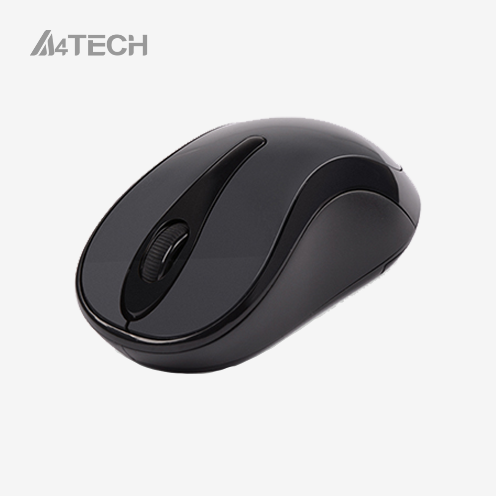 A4Tech G3-280NS 2.4G Optical Wireless Mouse, Silent Clicks, Glossy Grey