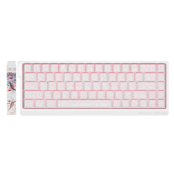 MadLions MAD68 HE RGB 60% Wired Magnetic Switch Gaming Keyboard (Black/White)