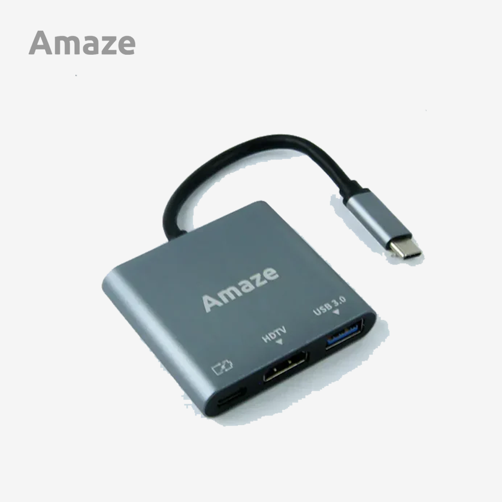 AMAZE A313 3-IN-1 TYPE C HUB ADAPTER