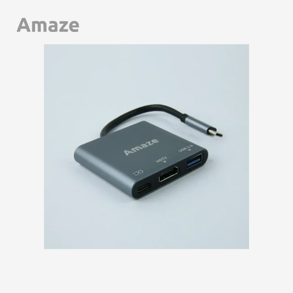 AMAZE A313 3-IN-1 TYPE C HUB ADAPTER