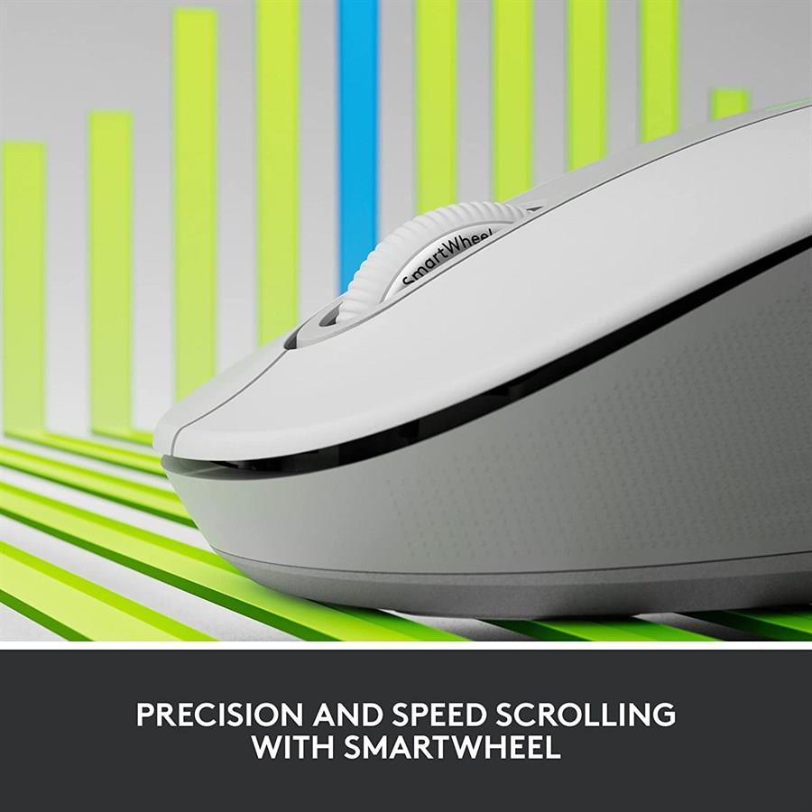 Logitech M650 M Signature Wireless Mouse & Bluetooth Mouse - WHITE