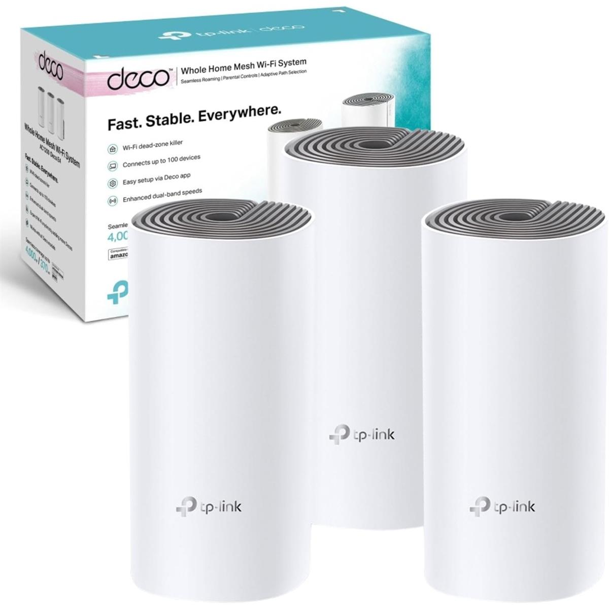 TP-Link Deco E4 (3-Pack) AC1200 Mesh Wi-Fi System