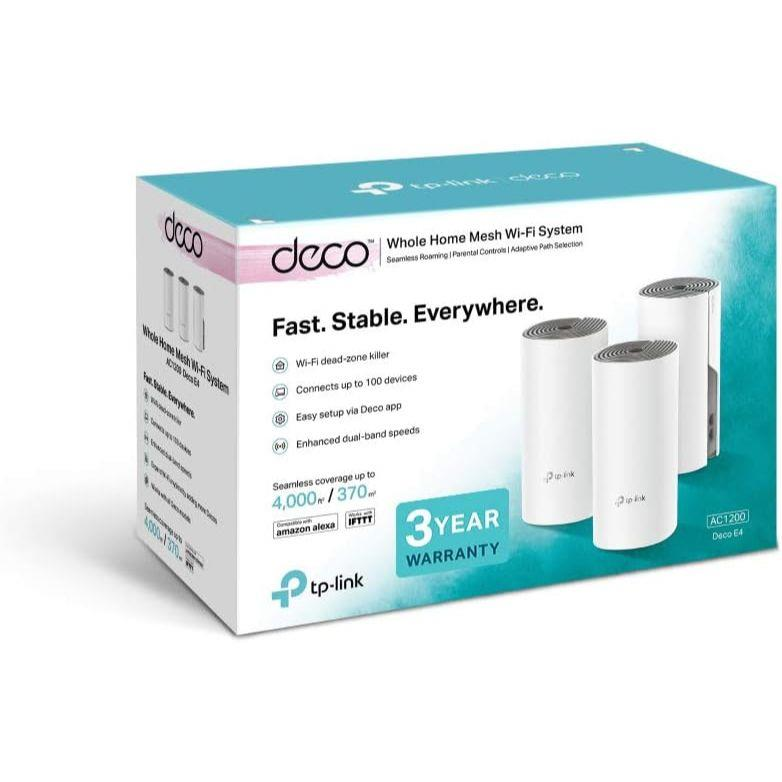 TP-Link Deco E4 (3-Pack) AC1200 Mesh Wi-Fi System