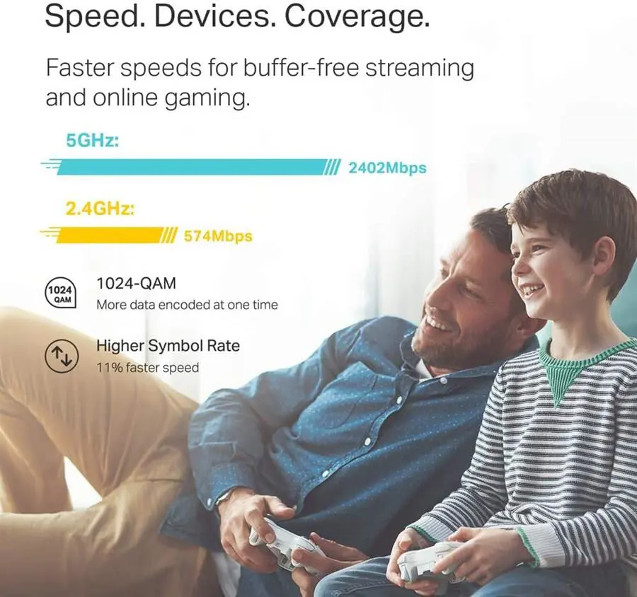 TP-Link Deco X60 (3 Pack) AX3000 Whole Home Mesh Wi-Fi 6 System