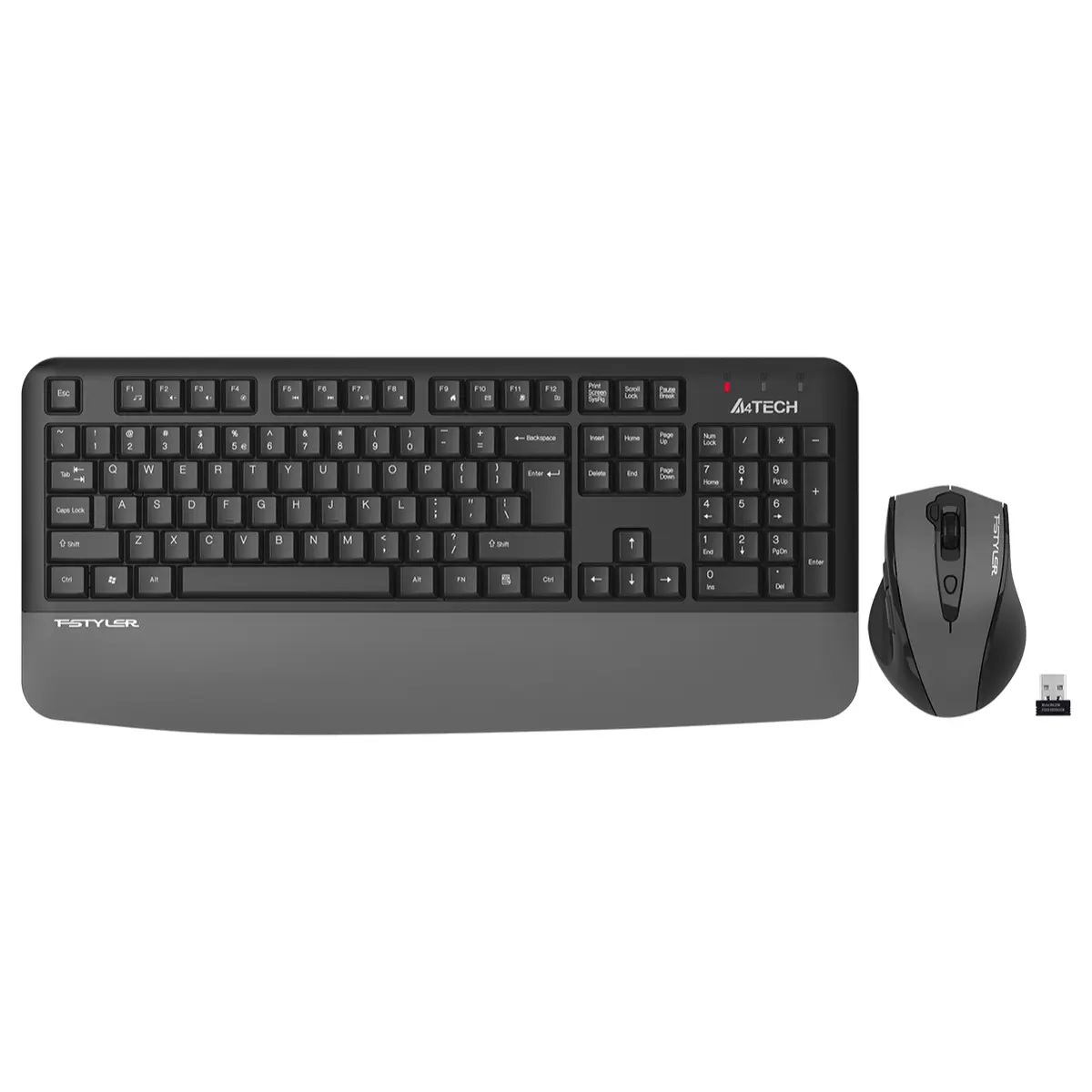 A4Tech Fstyler FG2500S Plus 2.4G Multimedia Wireless Keyboard Mouse Combo - Grey