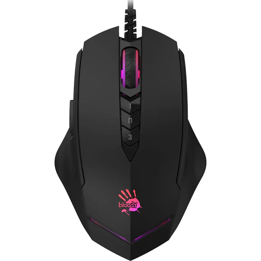 Bloody V8M Max RGB Animation Wired Gaming Mouse - Black